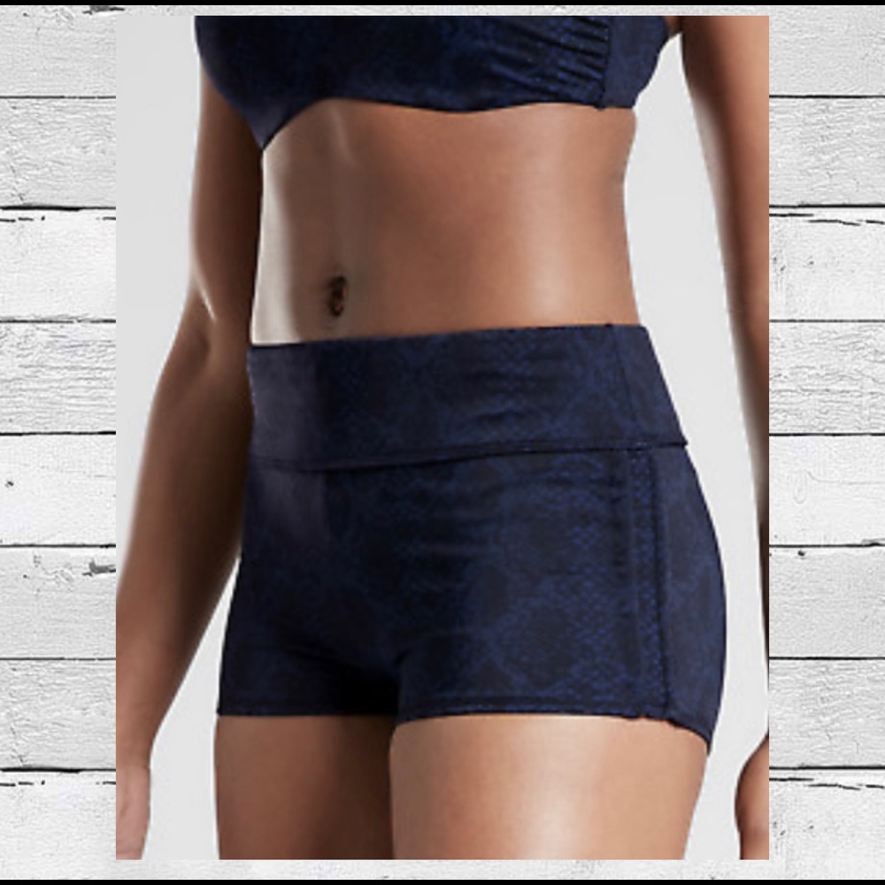 ATHLETA SCRUNCH SNAKE SWIM SHORTS NWT